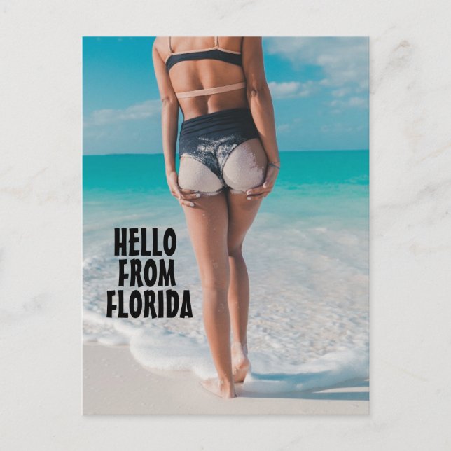 POSTAL CHICA DE PLAYA BIKINI FLORIDA POSTCARDS (Anverso)