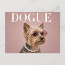 Chica de portada de perro Yorkshire Terrier Yorkie