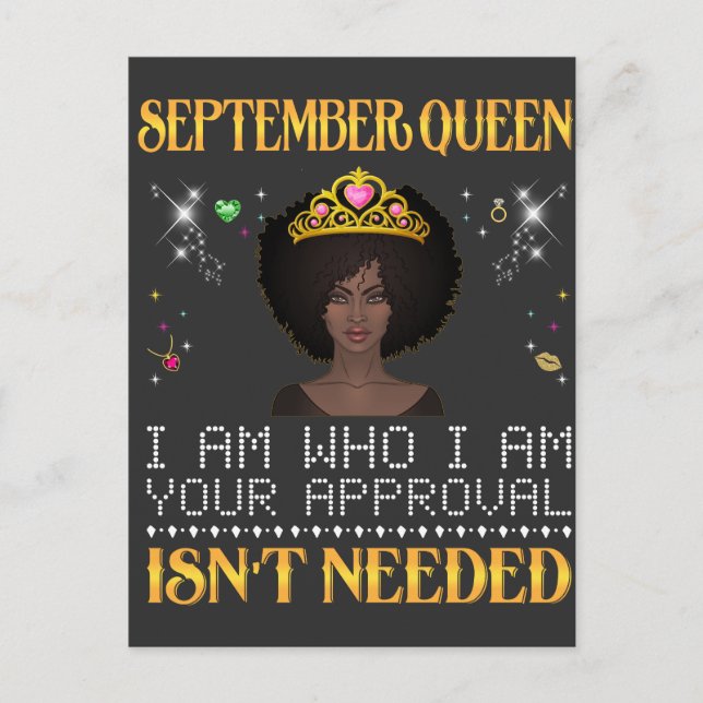 Postal chica de septiembre soy quien soy tu aprobación, n (Anverso)