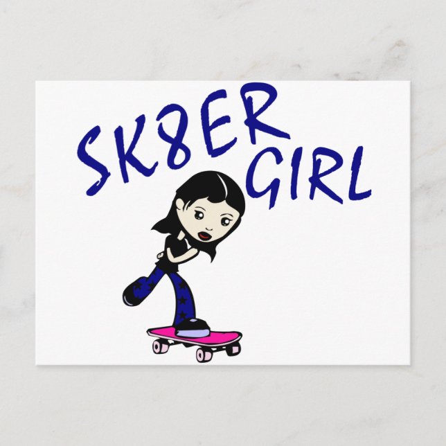 Postal chica de sk8er (Anverso)