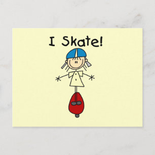 Postal Chica de Skateboarding