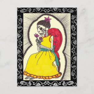 Postal Chica de Skeleton sobre la presidencia de Terciope