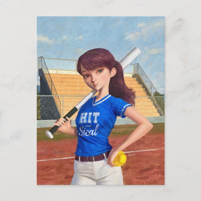 Postal Chica de Softball (Anverso)