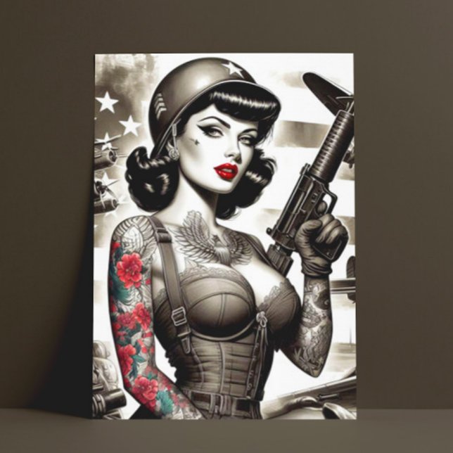 Postal Chica de soldados de época (Subido por el creador)