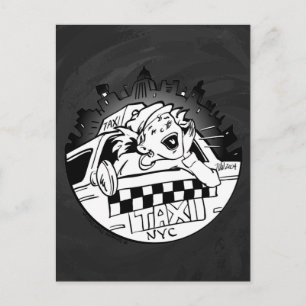 Postal Chica de taxi