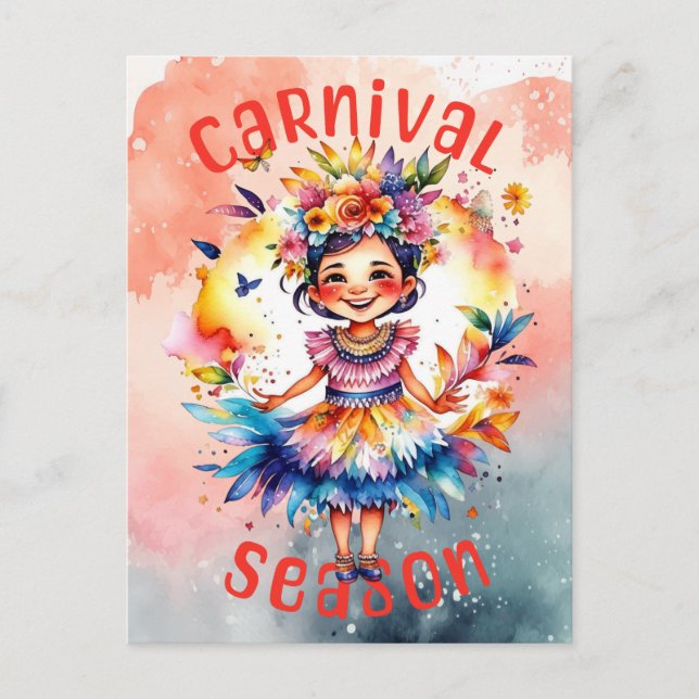 Postal Chica de Temporada de Carnaval (Anverso)