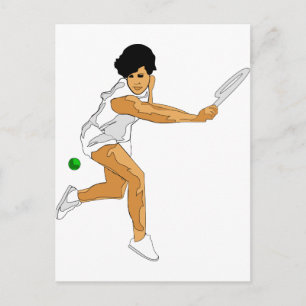 Postal Chica de tenis