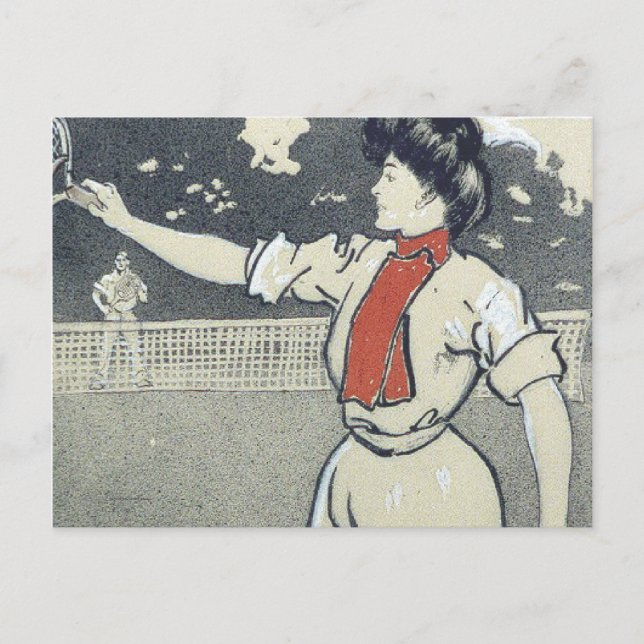 Postal CHICA de tenis superior (Anverso)