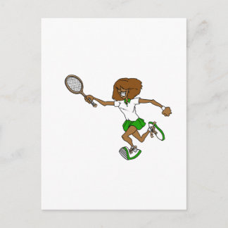 Postal Chica de tenis verde
