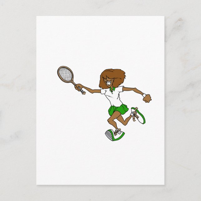 Postal Chica de tenis verde (Anverso)