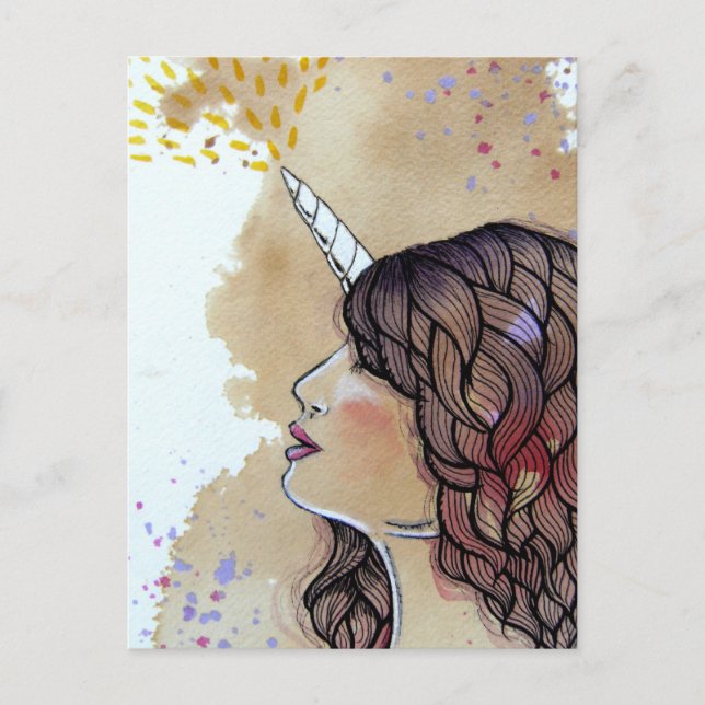 Postal Chica de Unicorn (Anverso)