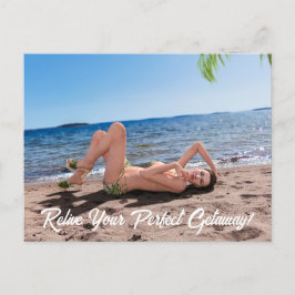 Postal Chica de vacaciones de primavera en Sandy Beach