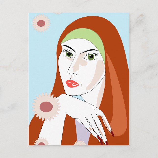 Postal Chica de verano (Anverso)