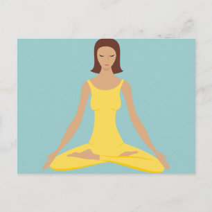Postal Chica de yoga pose