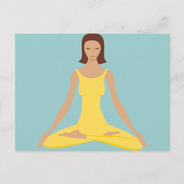 Postal Chica de yoga pose (Anverso)