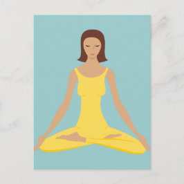 Postal Chica de yoga pose