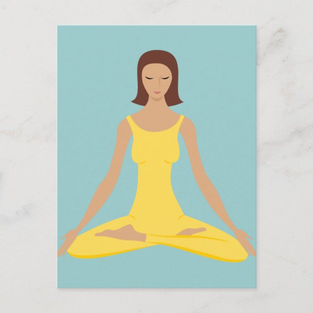 Postal Chica de yoga pose (Anverso)