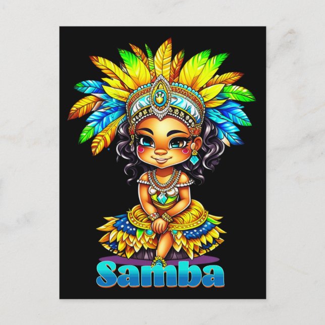 Postal Chica del Carnaval de Samba (Anverso)