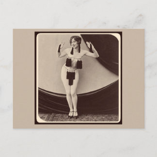 Postal Chica del Flapper de 1920 