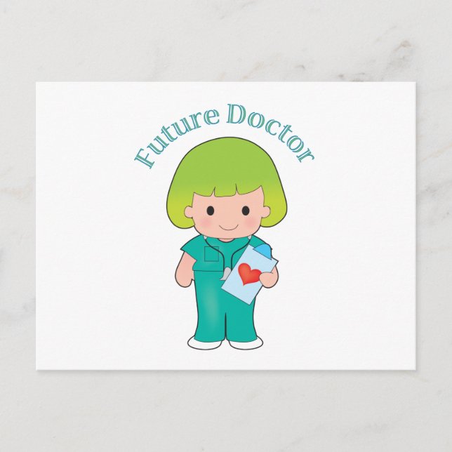 Postal Chica del futuro Médica (Anverso)