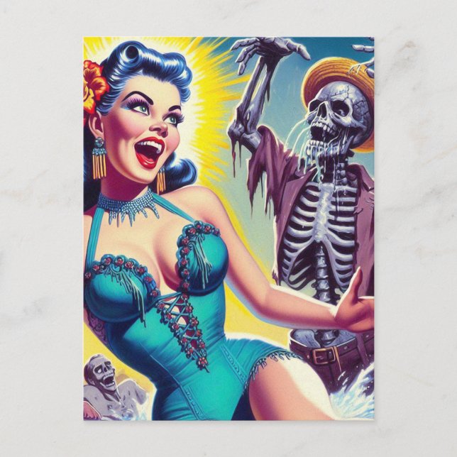 Postal Chica del horror de la belleza (Anverso)