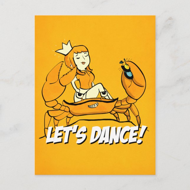 Postal Chica del reggae del cangrejo de reina (Anverso)