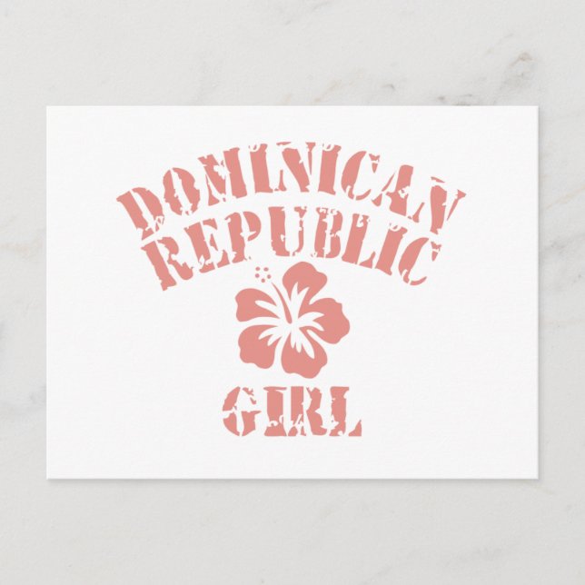 Postal Chica del rosa de la República Dominicana (Anverso)