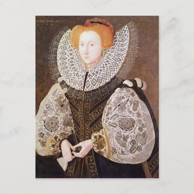 Postal Chica desconocido, de 20 años, 1587 (Anverso)