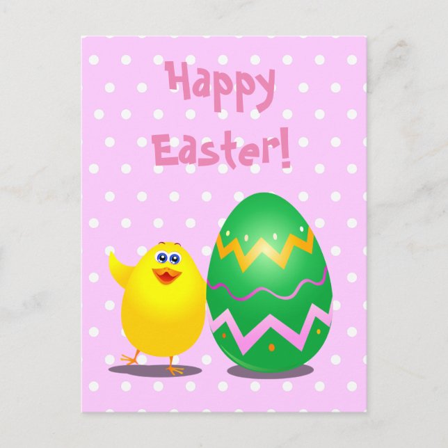 Postal Chica divertida de Pascua (Anverso)