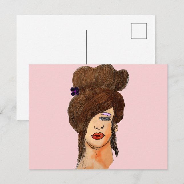 Postal chica dormido (Anverso / Reverso)