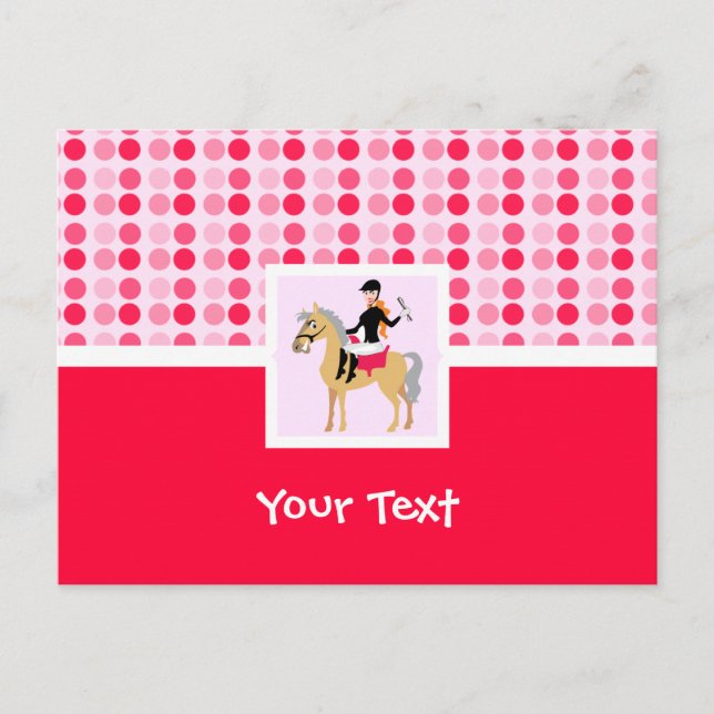 Postal Chica ecuestre. (Anverso)