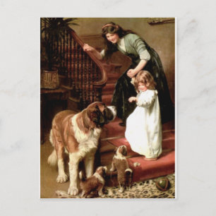Postal chica Elsley de la madre del perro de perritos de
