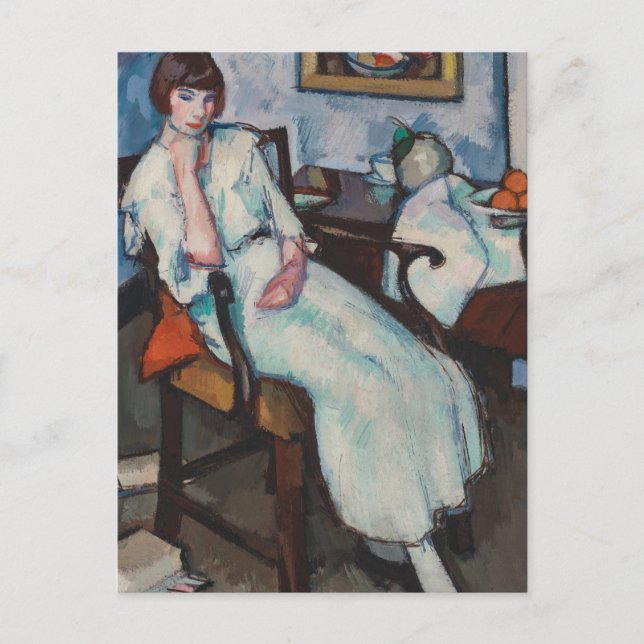 Postal Chica en blanco | Samuel John Peploe (Anverso)