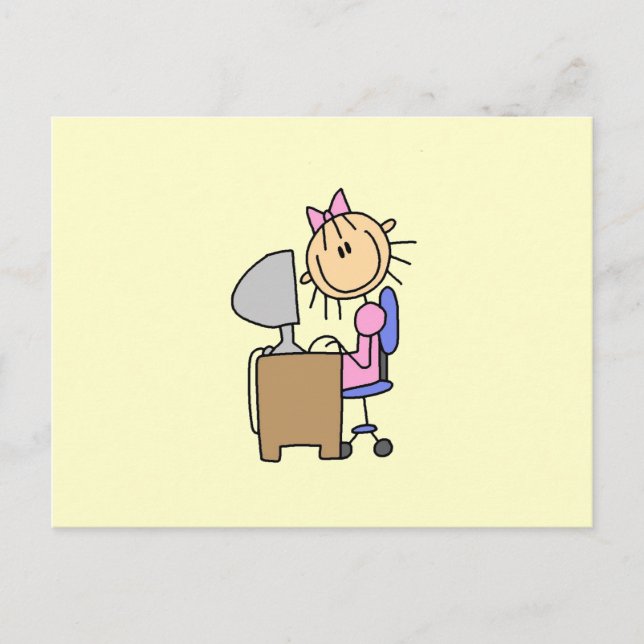 Postal Chica en computadora (Anverso)
