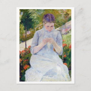 Postal Chica en el Jardín, Mary Cassatt