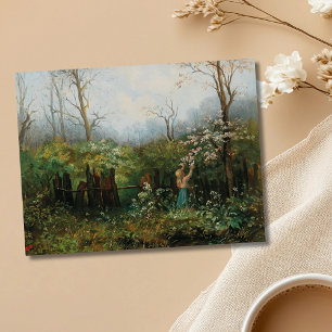 Postal Chica en el Jardín - Olga Wisinger-Florian