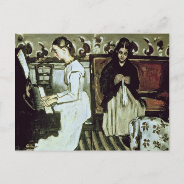 Postal Chica en el piano, 1868-69 de Paul Cezanne el | (Anverso)