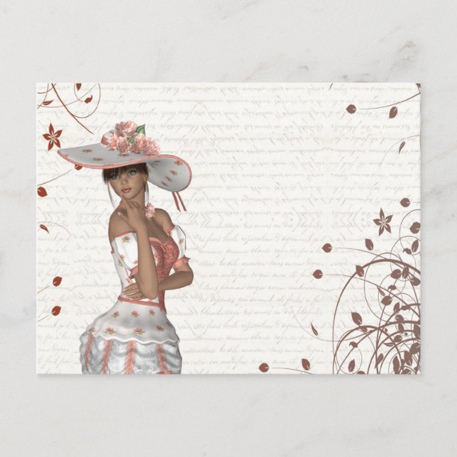 Postal Chica en gorra de verano (Anverso)
