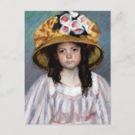 Postal Chica en gran Gorra por Mary Cassatt Postcard