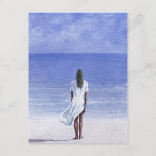 Postal Chica en la playa 1995