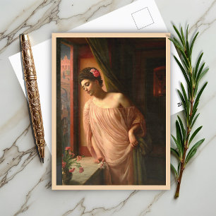 Postal Chica en la ventana de Edward John Poynter