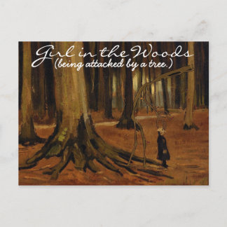 Postal 'Chica en los bosques'