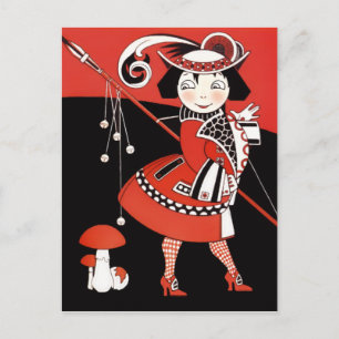 Postal Chica en rojo