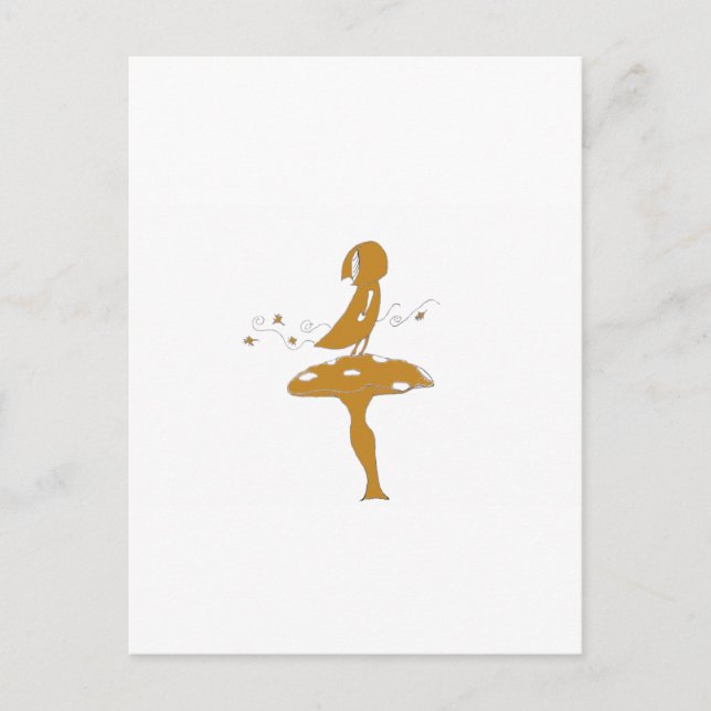 Postal Chica en un taburete (Anverso)