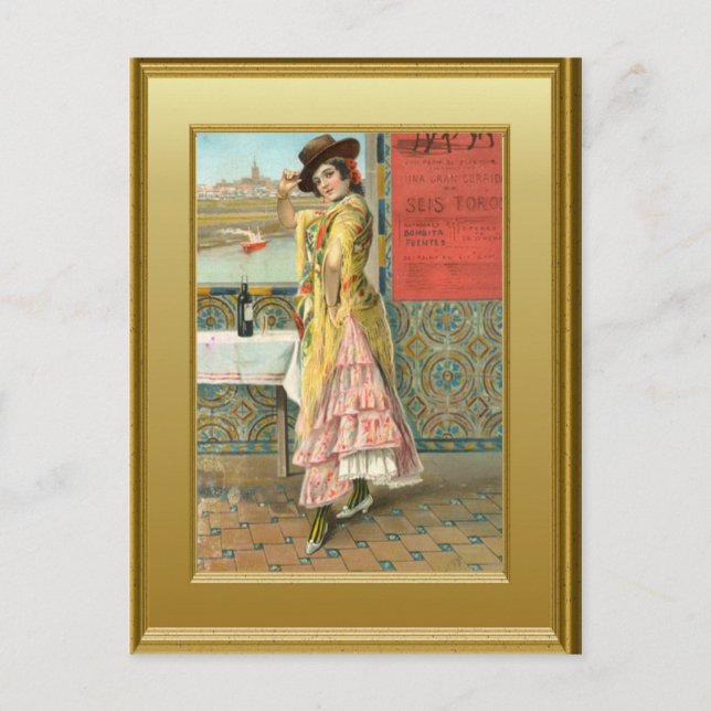 Postal Chica en una discoteca (Anverso)