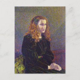 Postal Chica en verde (por Theo van Rysselberghe)