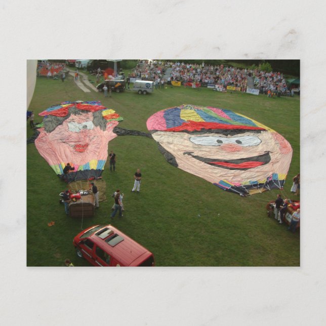 Postal Chica especial de niños con globo aerostático (Anverso)