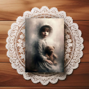 Postal Chica espeluznante de la era victoriana