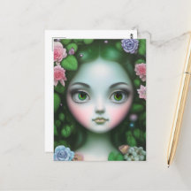 Chica Forestal de Hojas Verdes y Flores