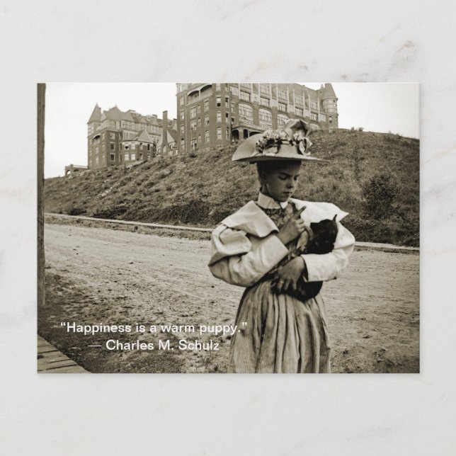 Postal ¡Chica fotográfico de la época de los años 1890 co (Anverso)